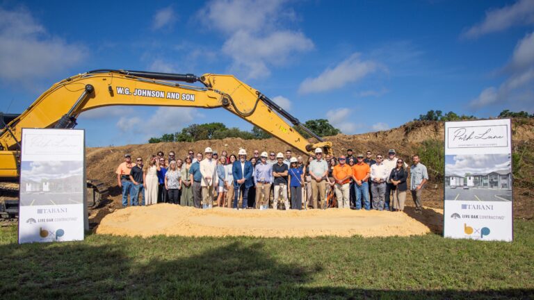 group of people at groundbreaking for Park Lane II in Gainesville, FL