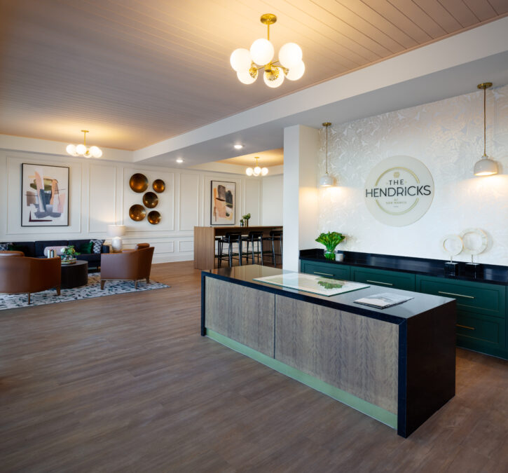Inside of apartment lobby