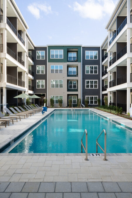 View of apartment pool