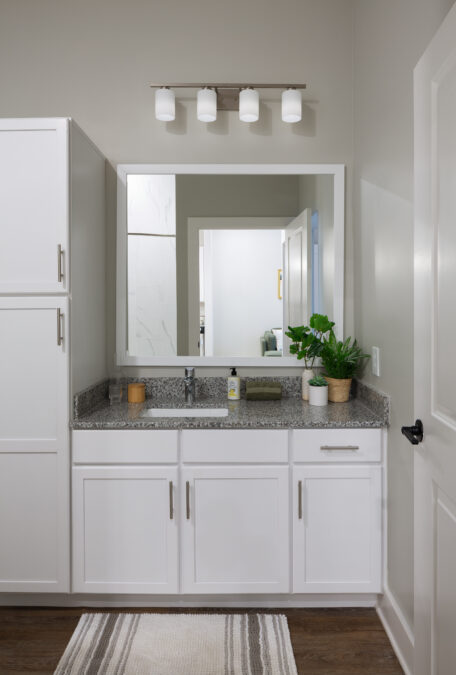 Inside of an apartment unit bathroom