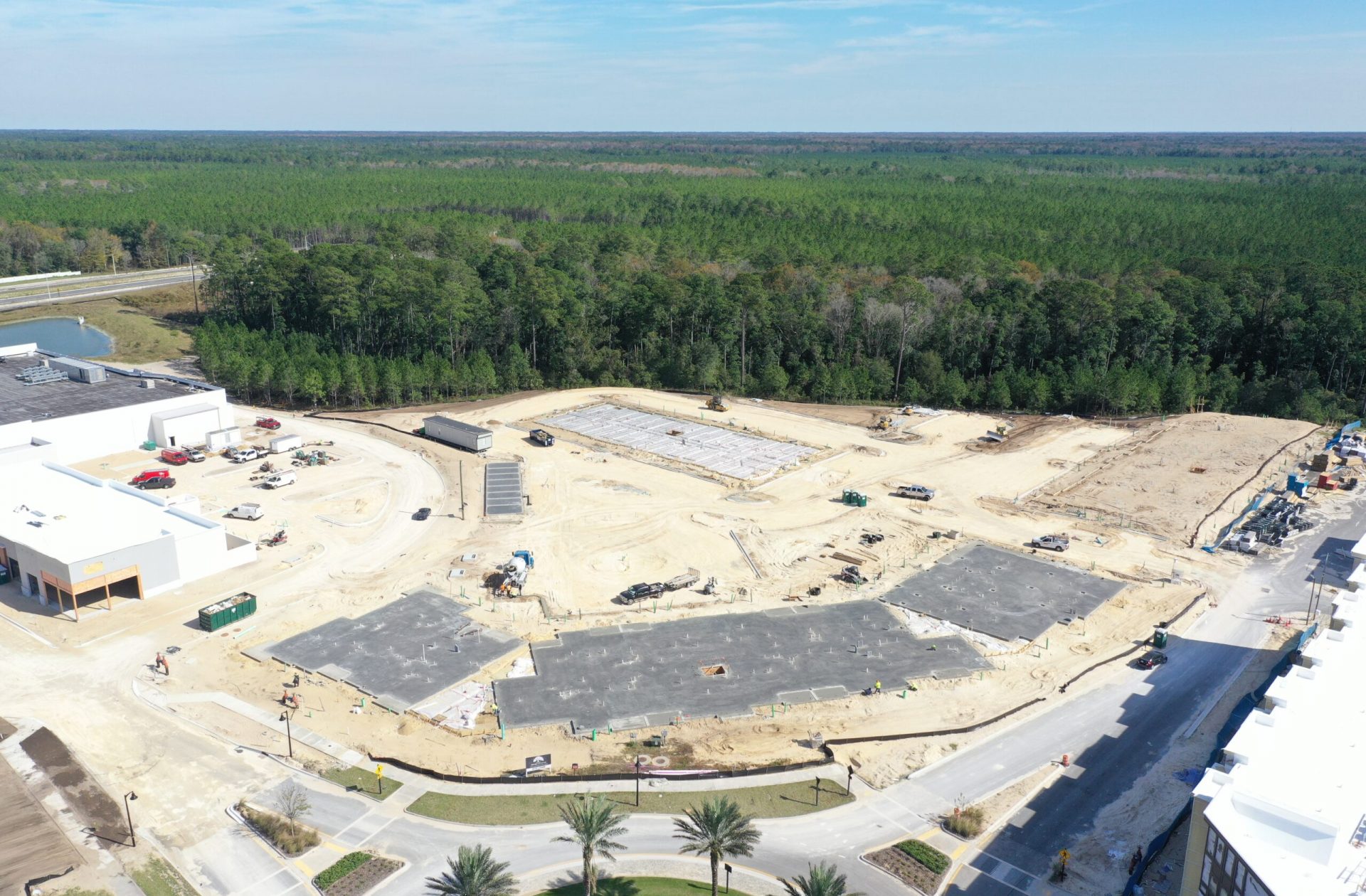 Olea E-Town aerial progress photo