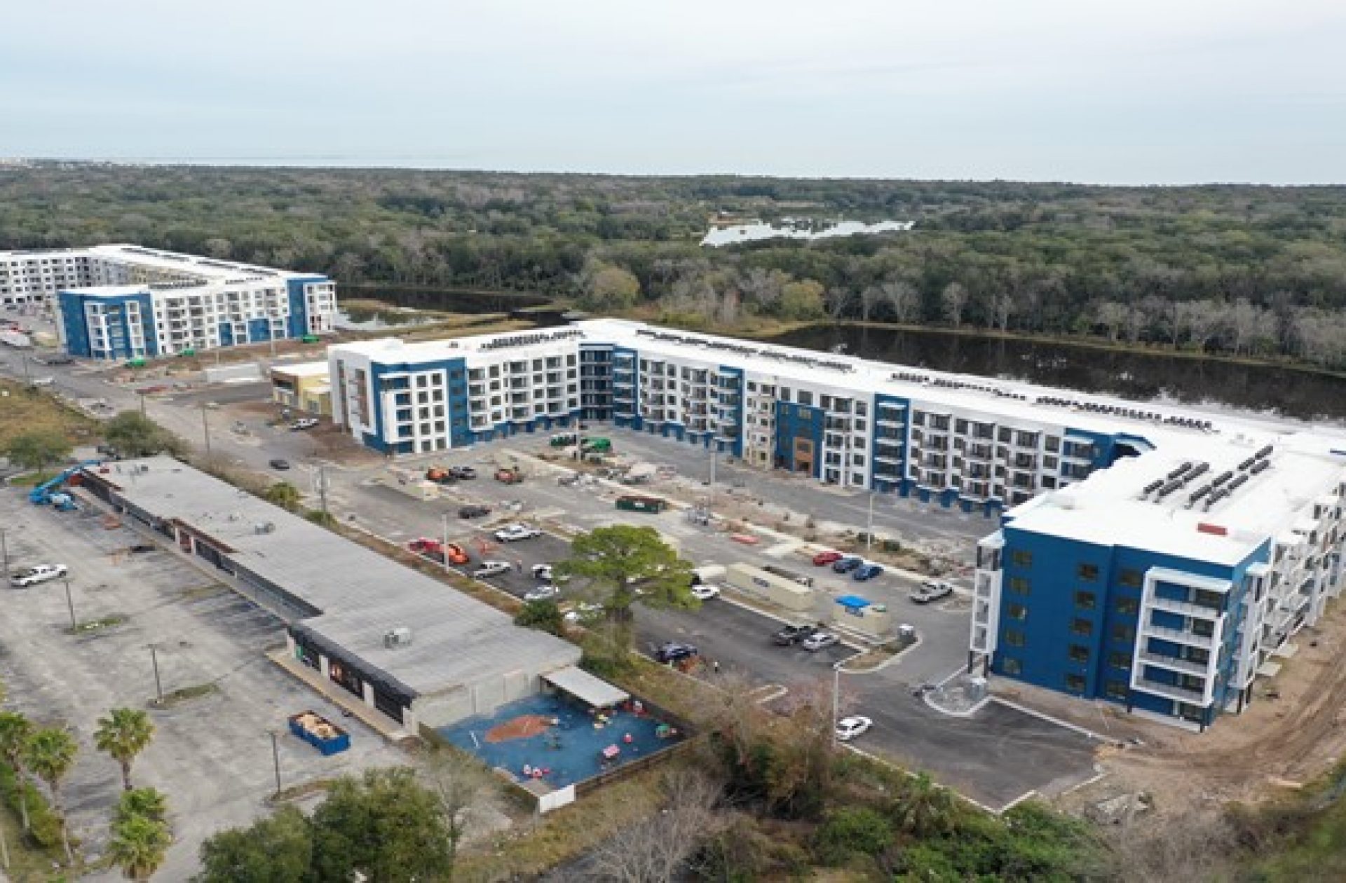 aerial photo of construction site