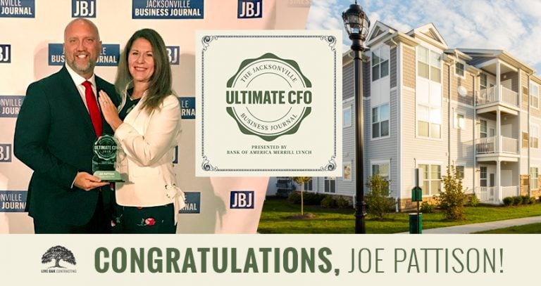 Joe Pattison Honored at Ultimate CFO with the JBJ | Live Oak Contracting